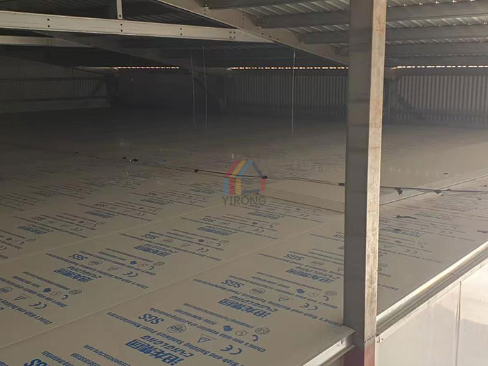 Installation of eps foam sandwich panel in New Zealand warehouse