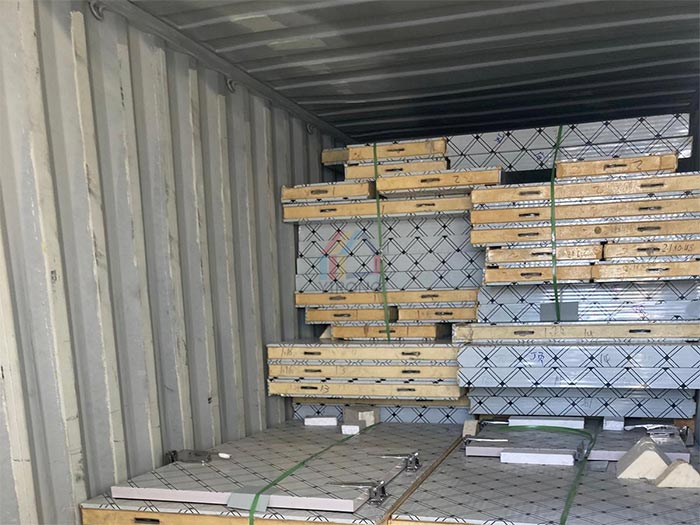 Handmade PU sandwich panel has been shipped to Canada