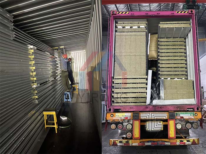 Yirong rock wool sandwich panels exported to Costa Rica