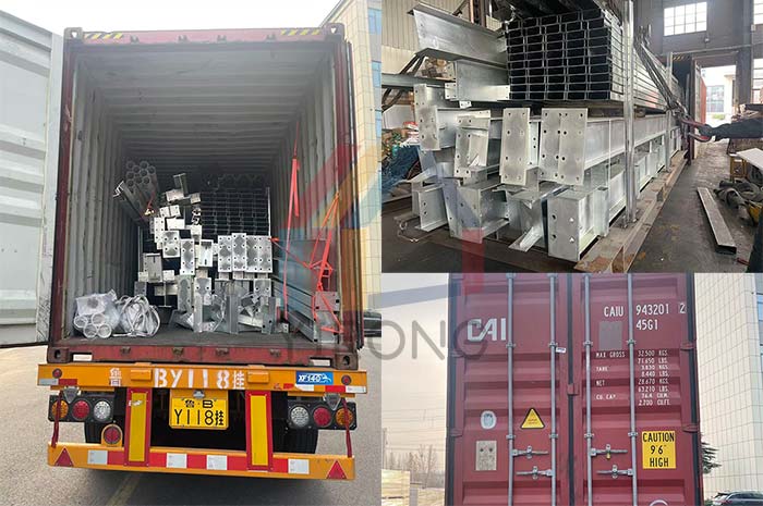 galvanized steel structure kit packaged and shipped galvanized steel structure kit packaged and shipped